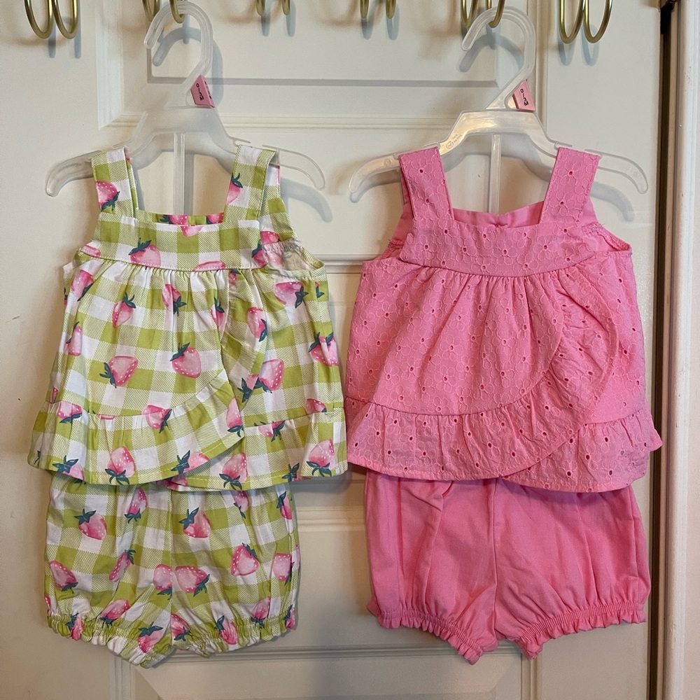 Set of 2 baby girl summer outfits